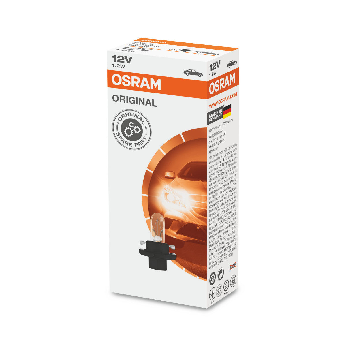 OSRAM ORIGINAL - PLASTIC MF BASE - 1 -2W - Extraljuslampa