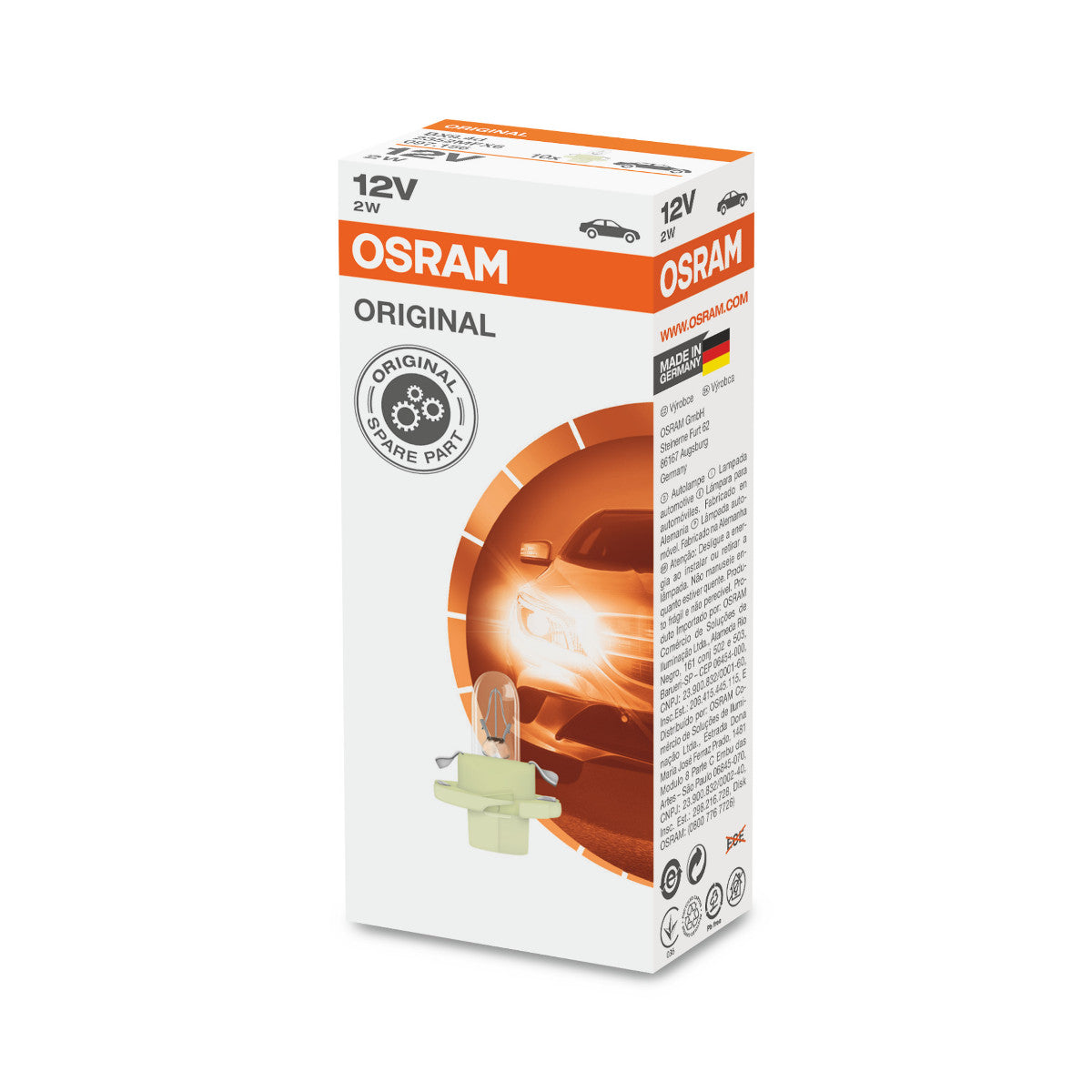 OSRAM ORIGINAL - PLASTIC MF BASE - 2W - Extraljuslampa