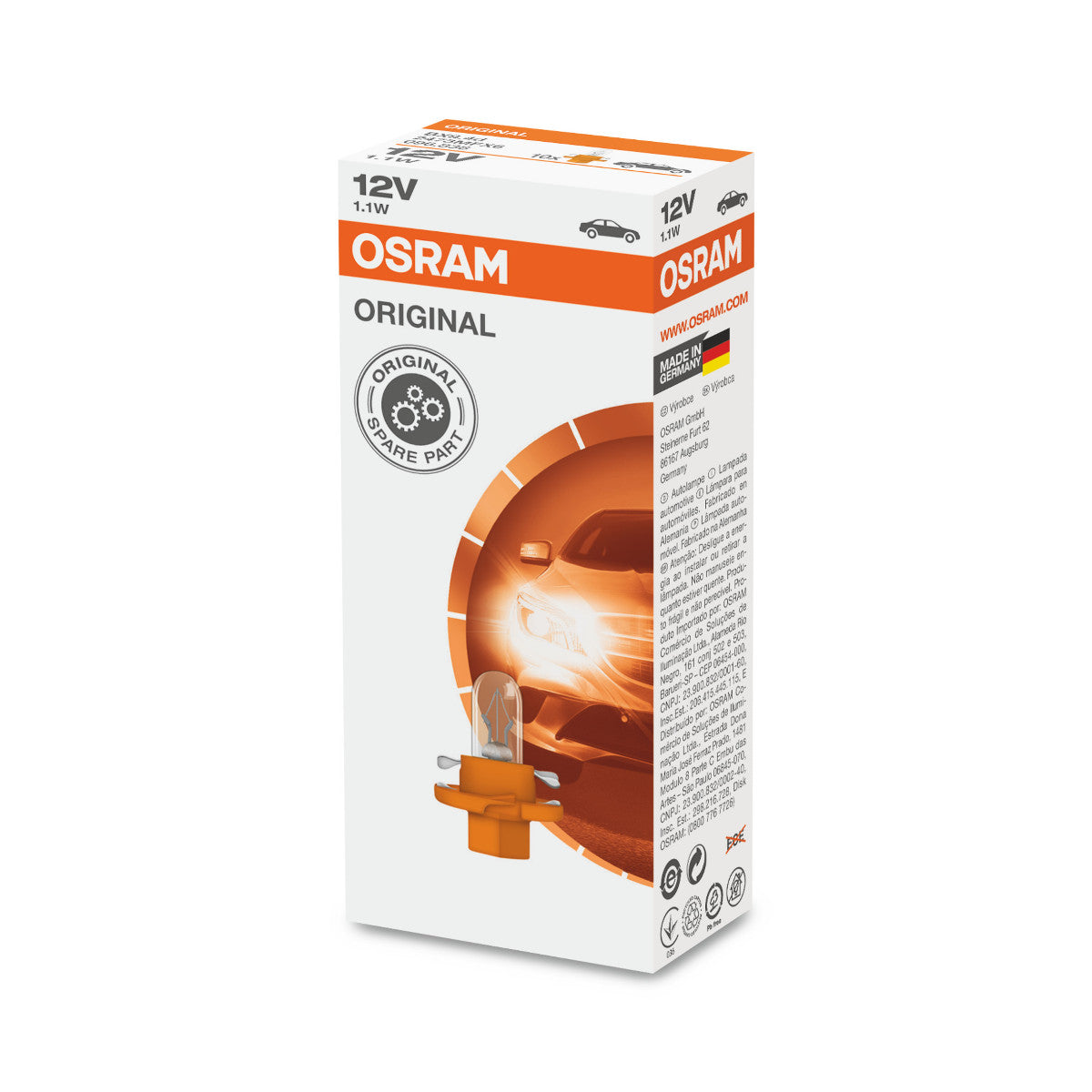 OSRAM ORIGINAL - PLASTIC MF BASE - 1 -1W - Extraljuslampa