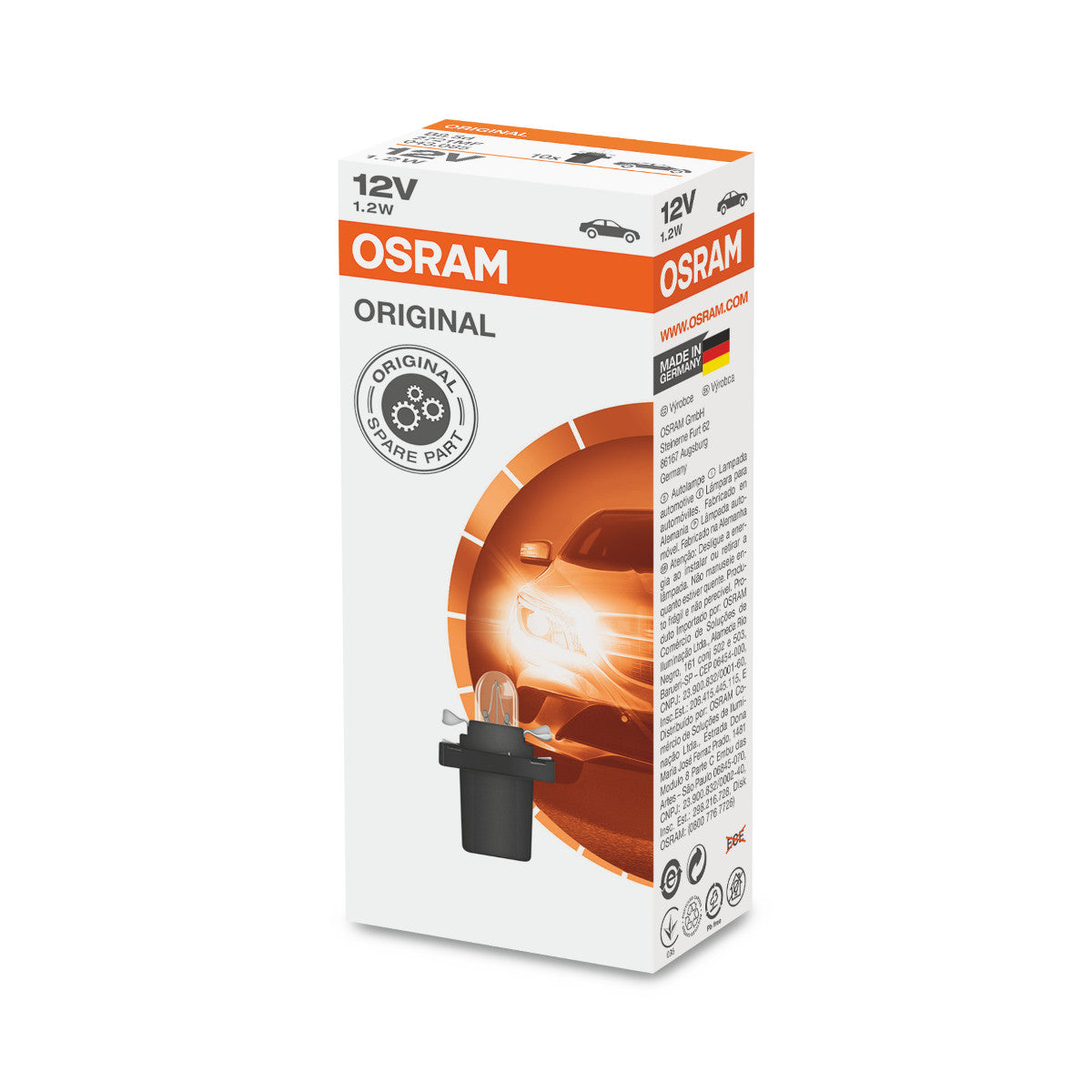 OSRAM ORIGINAL - PLASTIC MF BASE - 1 -2W - B8.5d - Extraljuslampa