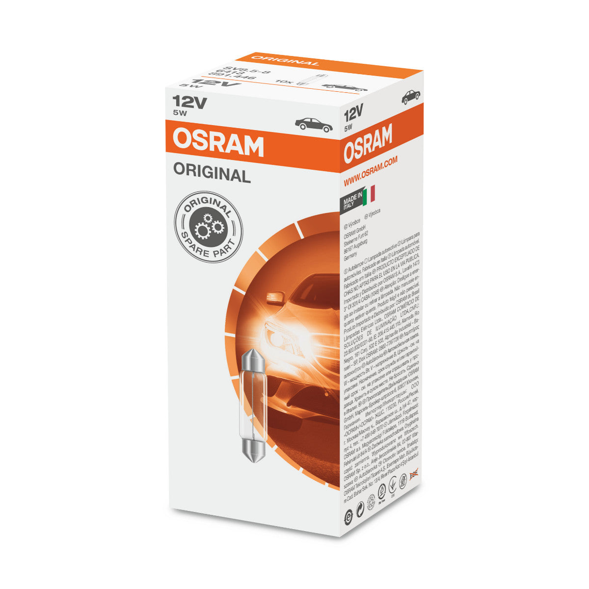 OSRAM ORIGINAL FESTOON - 5W - 12V - Extraljuslampa