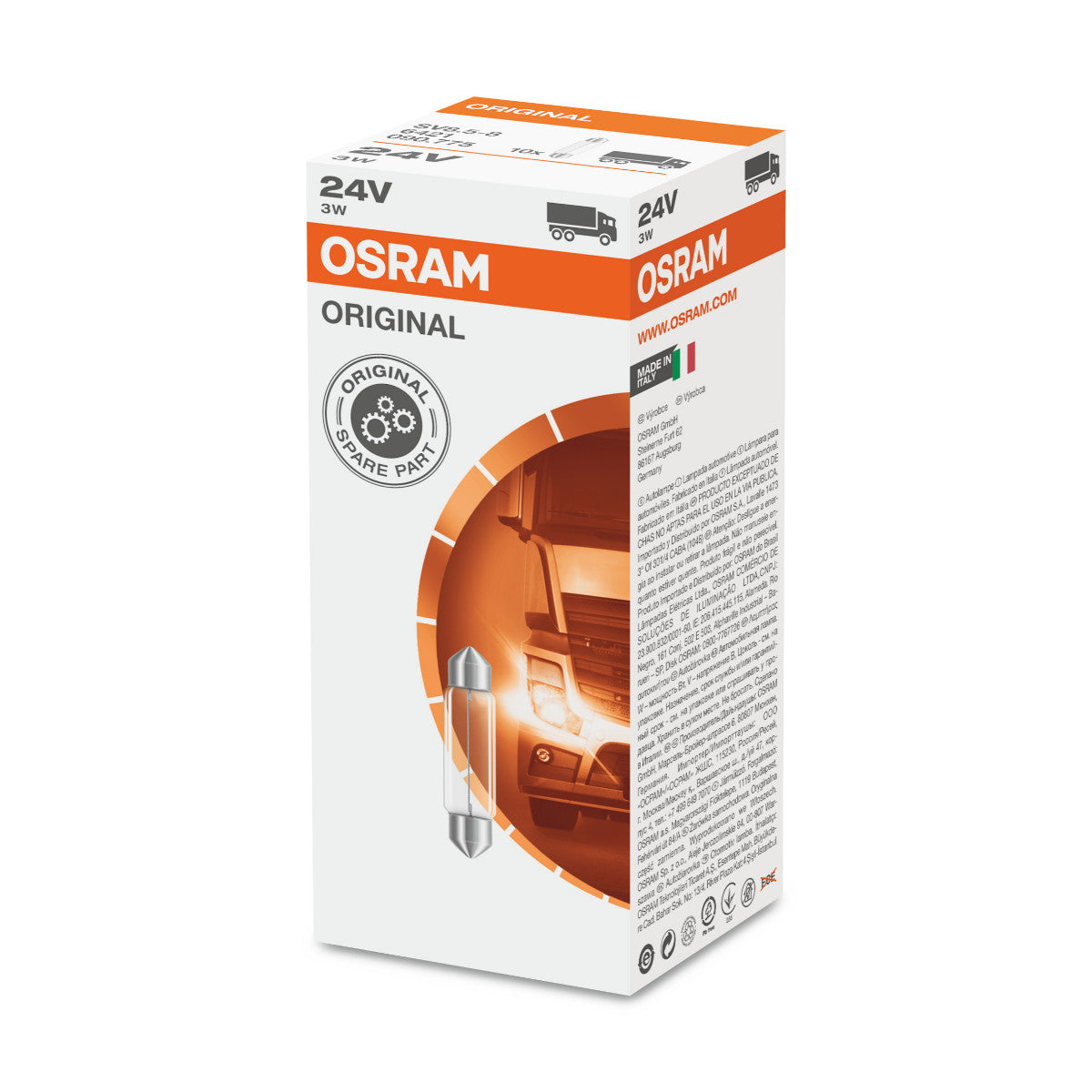 OSRAM ORIGINAL FESTOON - 3W - 24V - Extraljuslampa