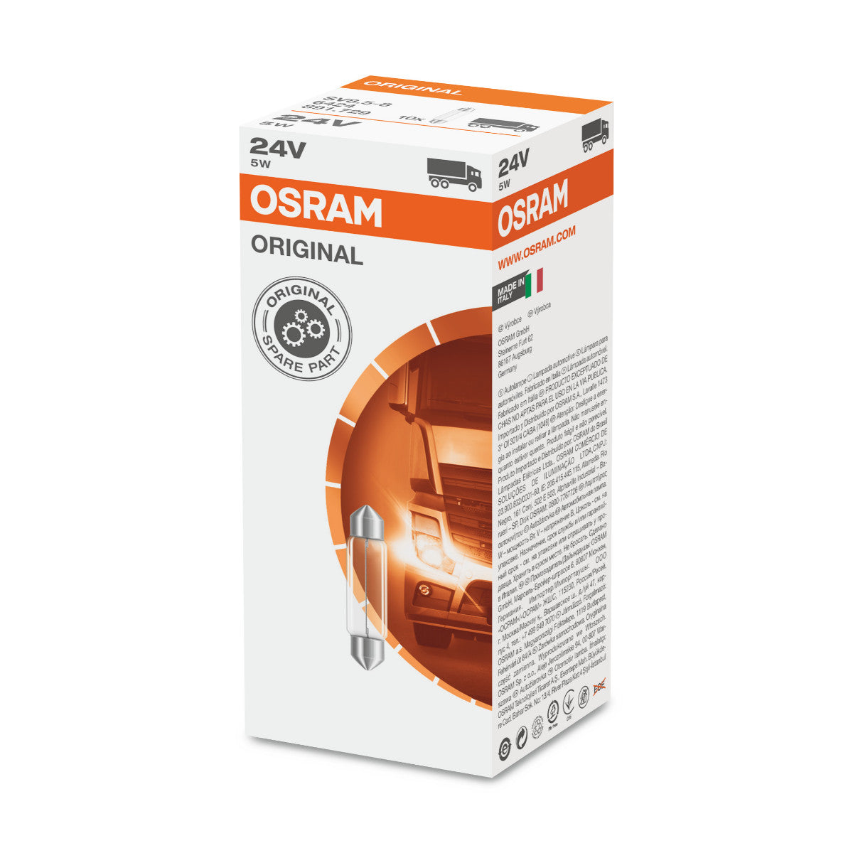 OSRAM ORIGINAL FESTOON - 5W - 24V - Extraljuslampa