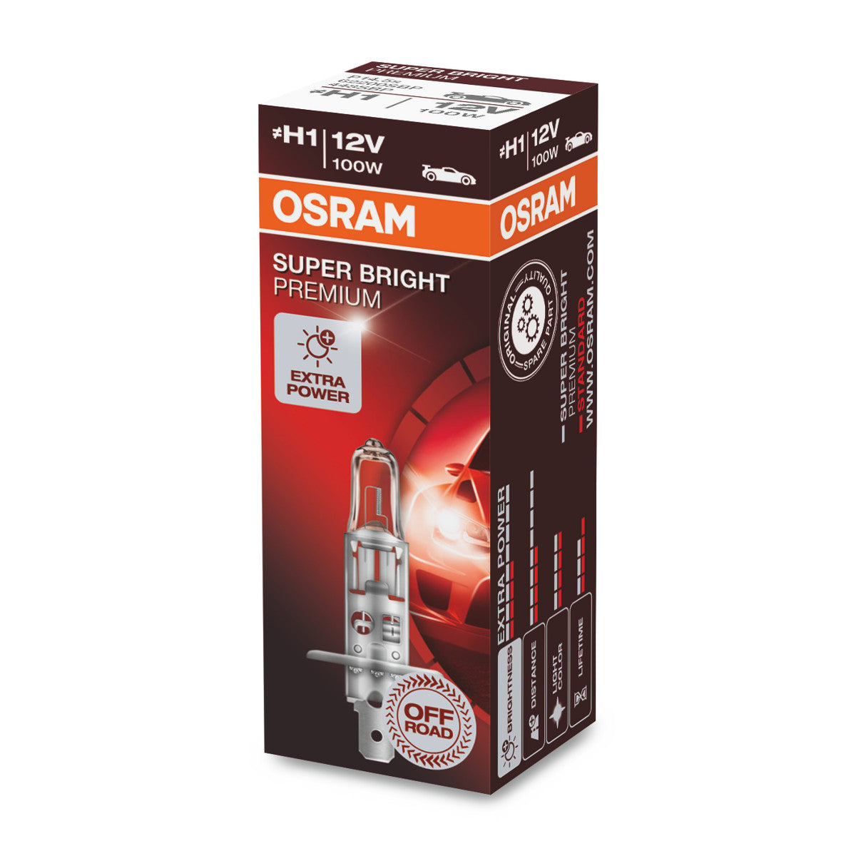 OSRAM SUPER BRIGHT PREMIUM - SUPER BRIGHT - Off-road H1 - P14 -5s Halogenstrålkastarlampa