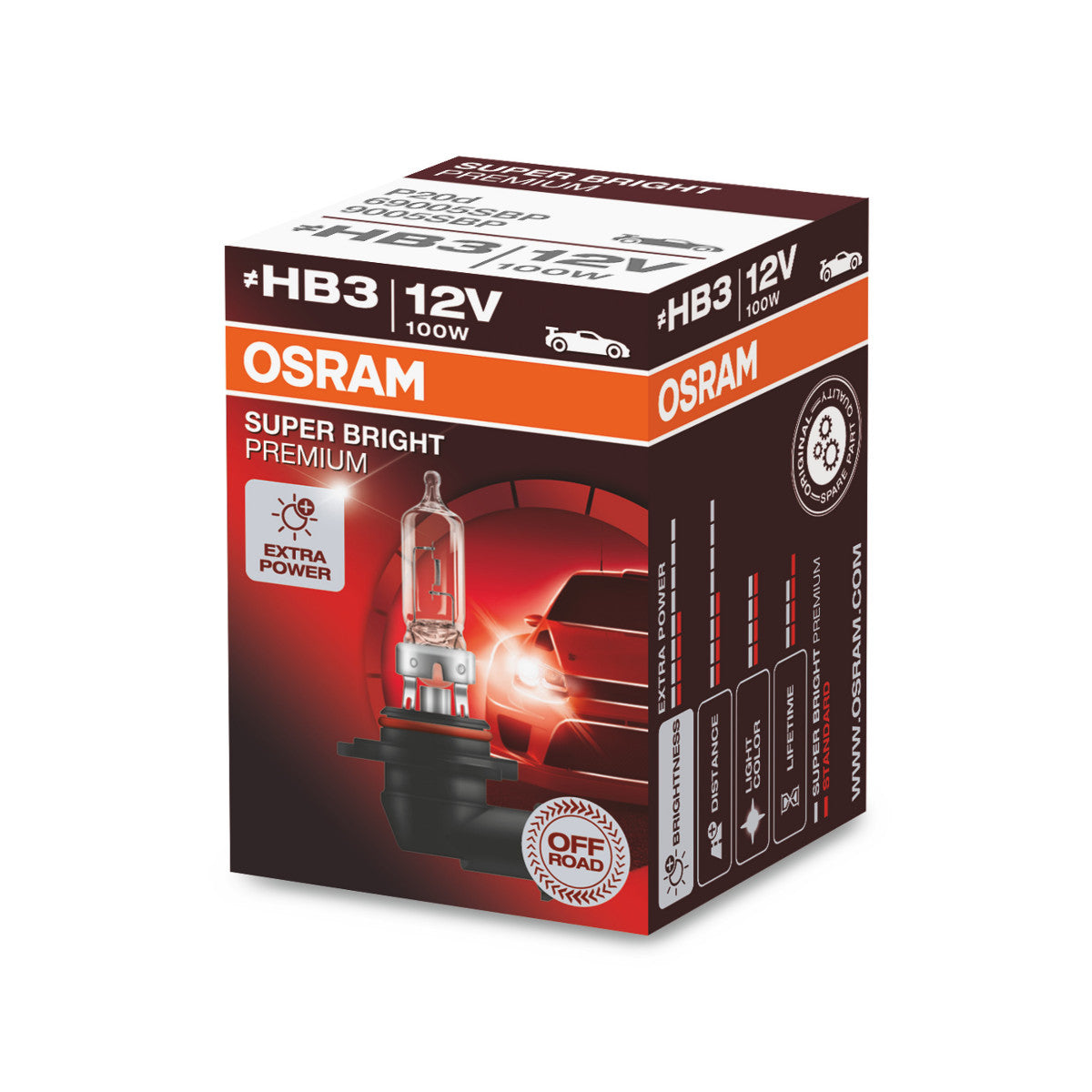 OSRAM SUPER BRIGHT PREMIUM - SUPER BRIGHT - Off-road HB3 Halogenstrålkastarlampa