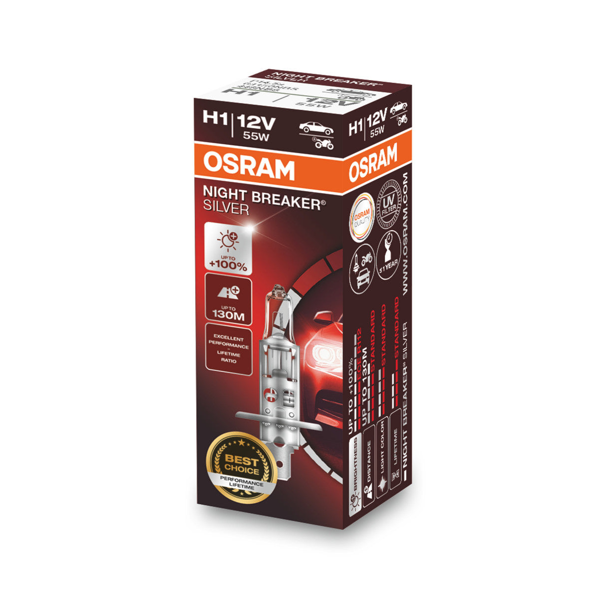 OSRAM NIGHT BREAKER® SILVER H1 Folding Box