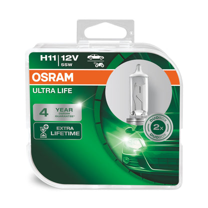 OSRAM ULTRA LIFE - H11 Halogenstrålkastarlamp - Duo box