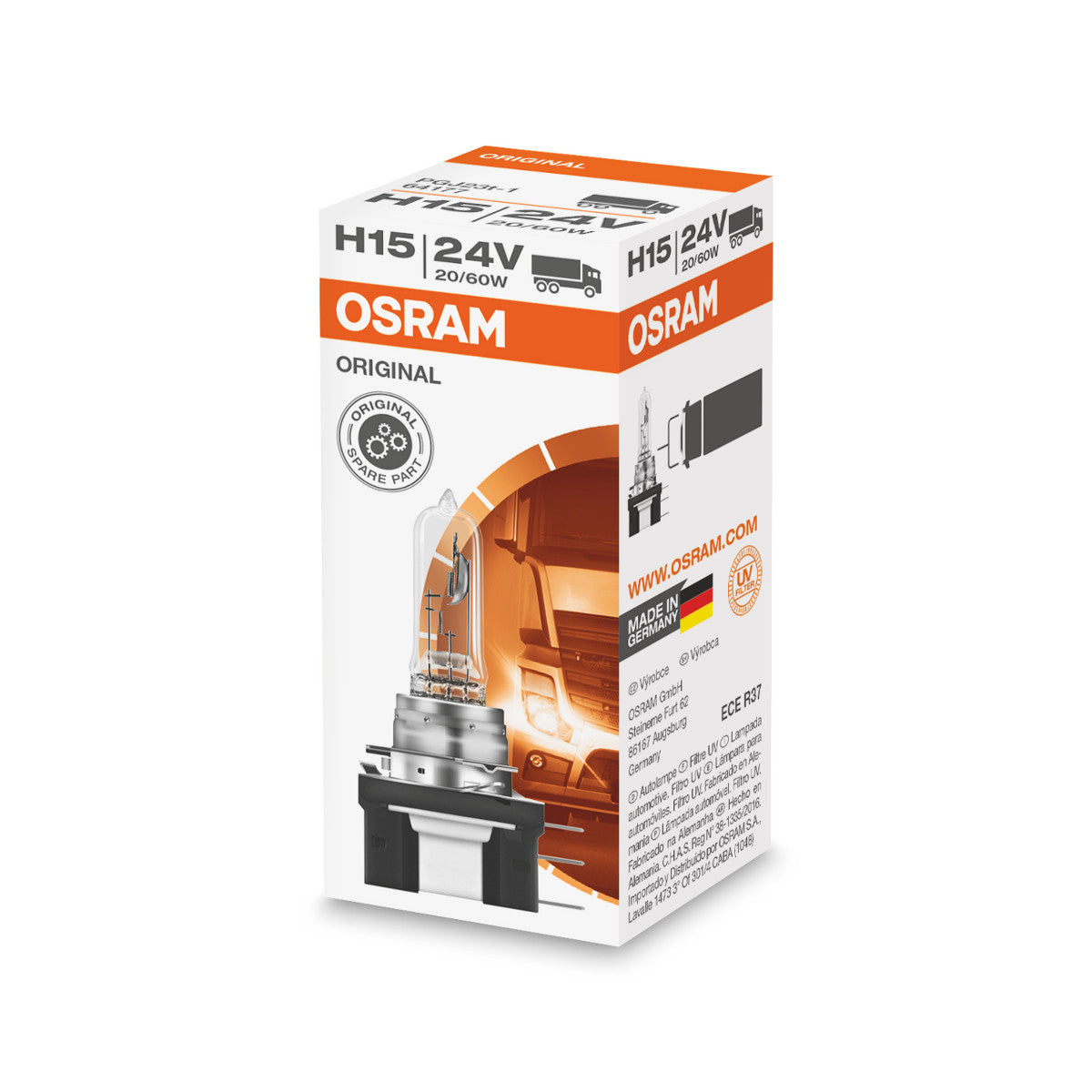 OSRAM ORIGINAL LINE - H15 - 24 V - 6020 W - Halogenstrålkastarlampa