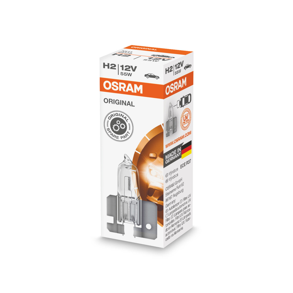 OSRAM ORIGINAL LINE - H2 - 12 V - 55 W - Halogenstrålkastarlampa