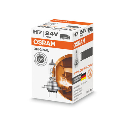 OSRAM ORIGINAL LINE - H7 - 24 V - 70 W - Halogenstrålkastarlampa - Folding Box