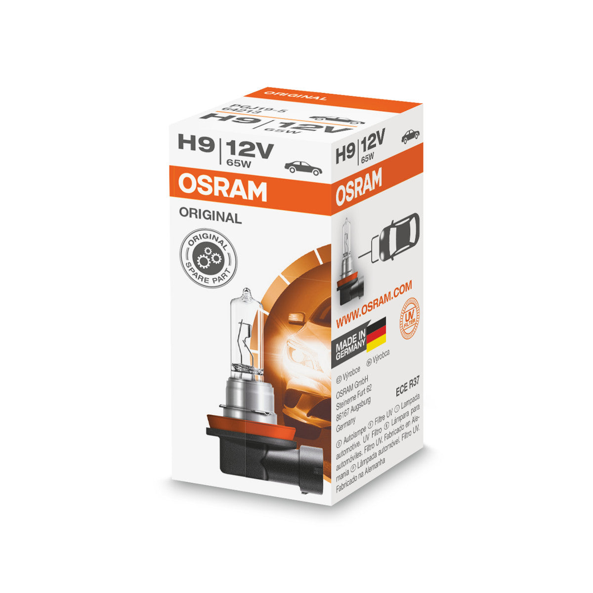 OSRAM ORIGINAL LINE - H9 - 12 V - 65 W - Halogenstrålkastarlampa