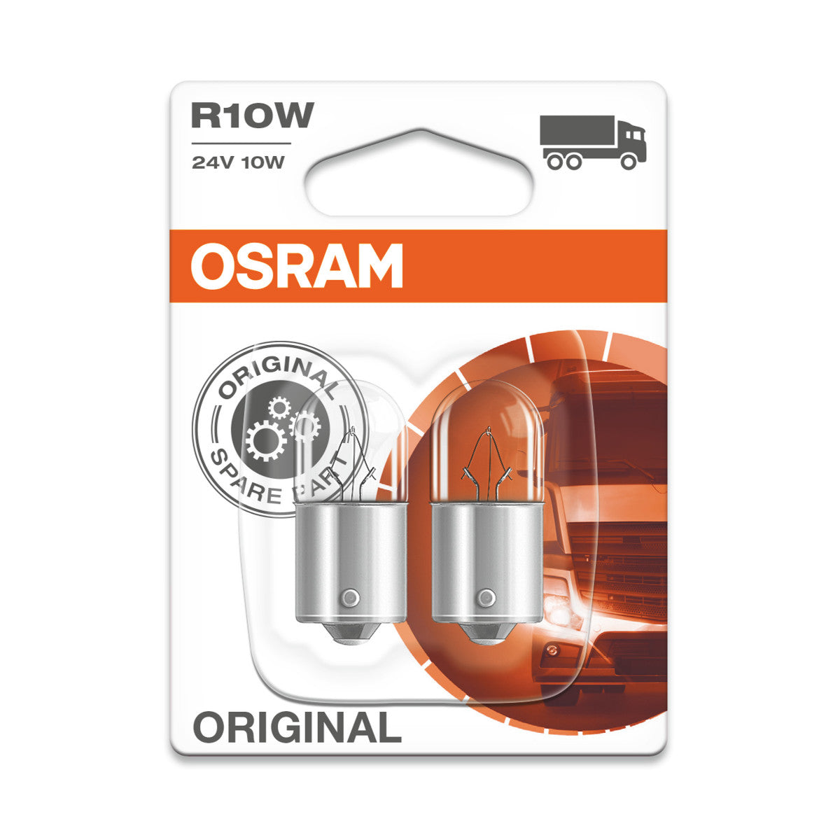 OSRAM ORIGINAL - METAL BASE - R10W - 24V Extraljuslampa