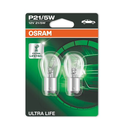 OSRAM ULTRA LIFE - P21-5W Extraljuslampa - 2-PACK