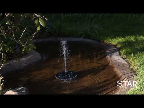 Star Trading - Solcellsbelysning - Solcellsdekoration Fountain - Svart - 10cm Ljusfärg RGB (Röd-Grön-Blå)
