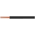 Fåtrådig ledare PVC 1mm2 Naken koppar Svart per meter